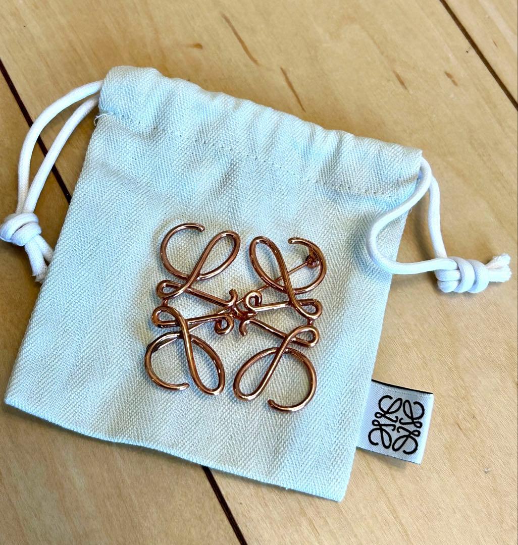 クレーン様 LOEWE ロエベ ローズゴールド ブローチ