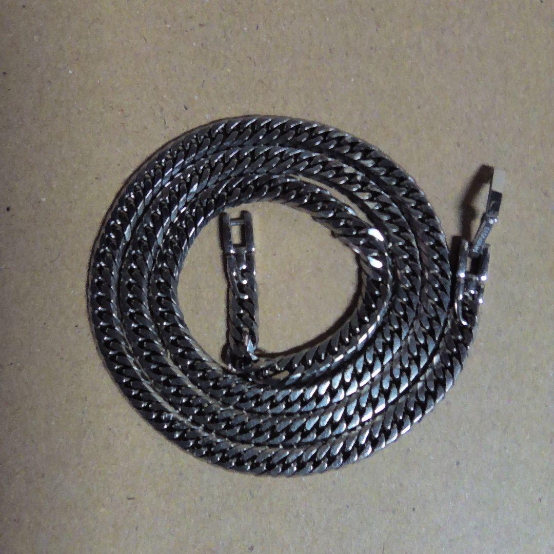 純チタンネックレス6面カットダブル喜平 約50cm歳末超大幅値下げ決行！！