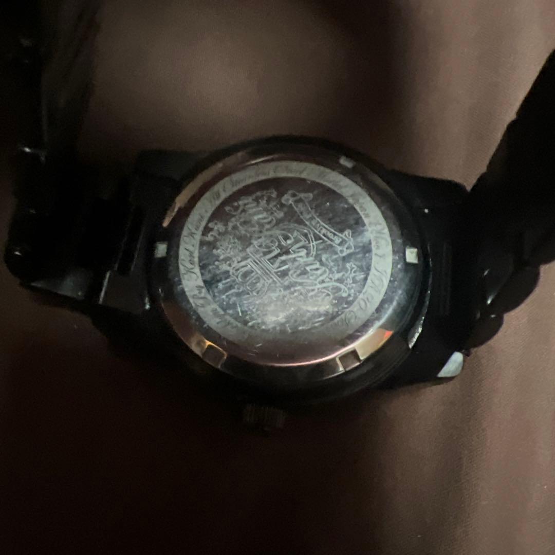 (売り切り激安)Karl Kaniメンズ時計 黒　アバランチ好きに