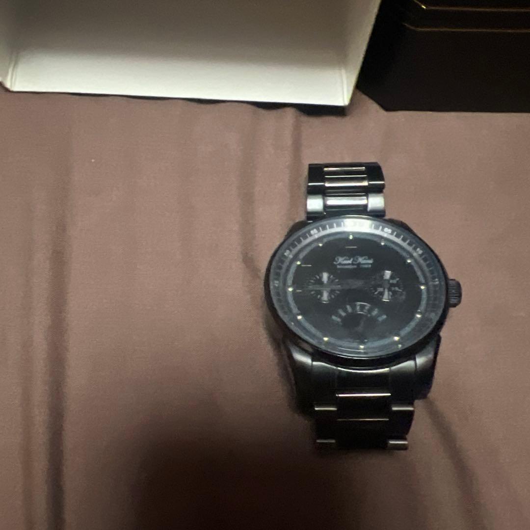 (売り切り激安)Karl Kaniメンズ時計 黒　アバランチ好きに