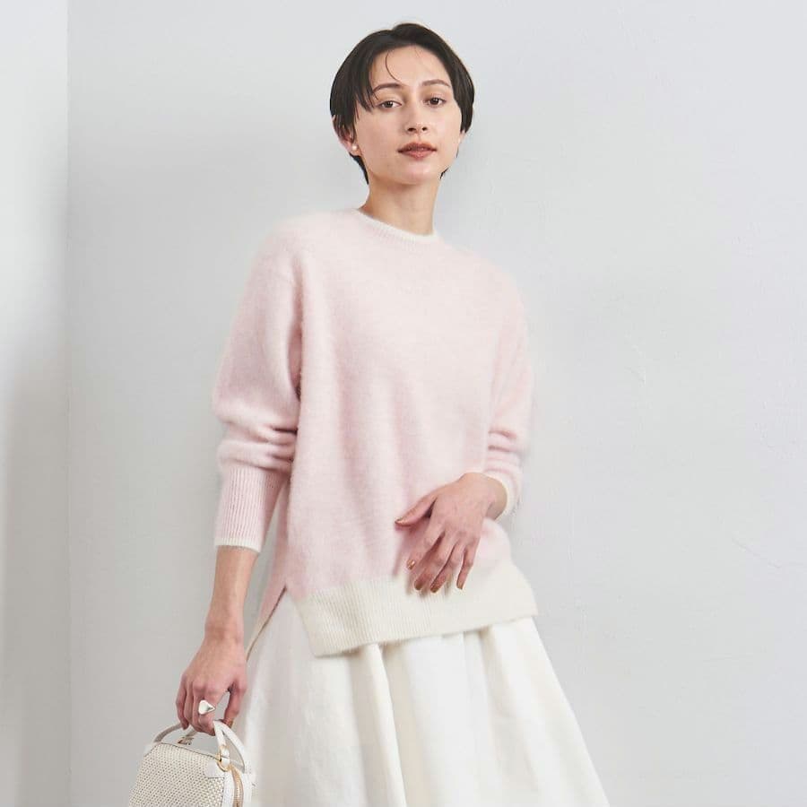 UNITED ARROWS 　フォックス カシミヤ クルーネック ニット