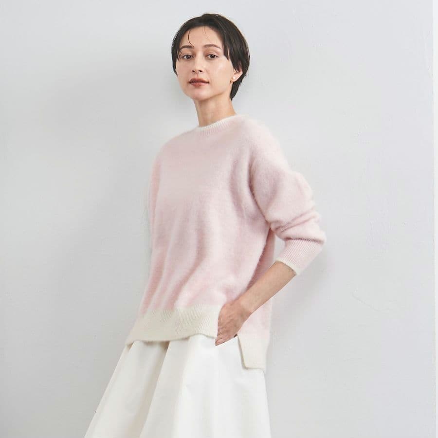 UNITED ARROWS 　フォックス カシミヤ クルーネック ニット