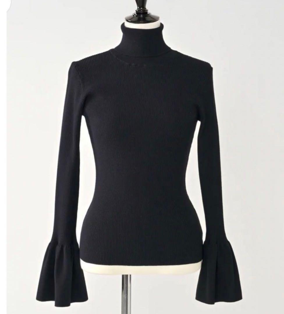 Heveへイヴ suzuran cuff rib knit ブラック