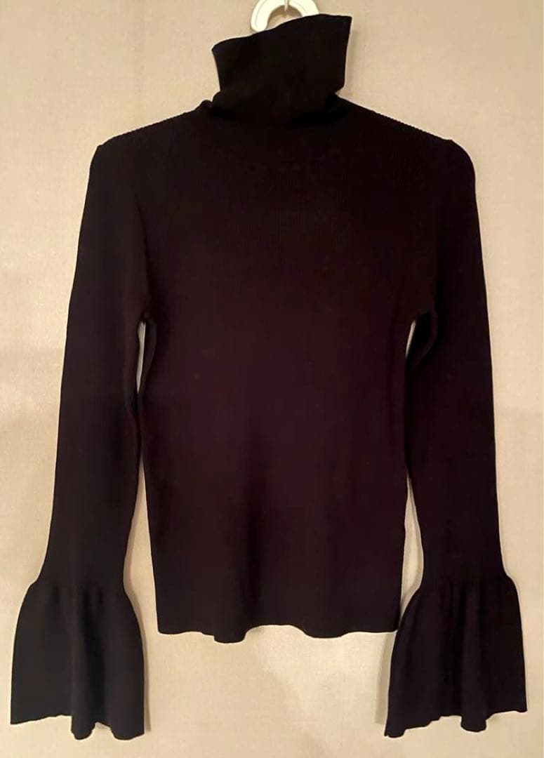 Heveへイヴ suzuran cuff rib knit ブラック