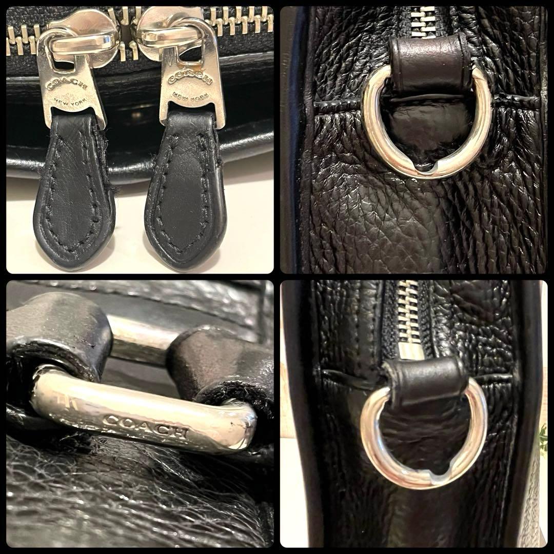 COACH コーチ ビジネスバッグ オールレザー ブリーフケース メンズ 黒 革