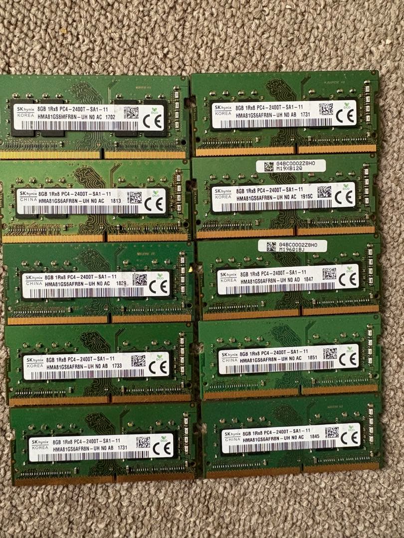 DDR4 8GB 10枚セット ノート型パソコン用 メモリー