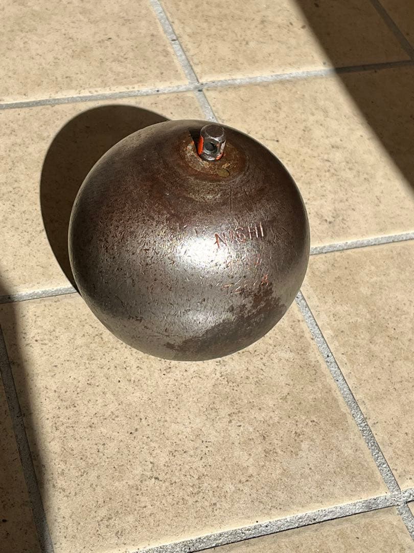 【希少】NISHI タングステン製ハンマー7.26kg ハンドル2本付属　中古