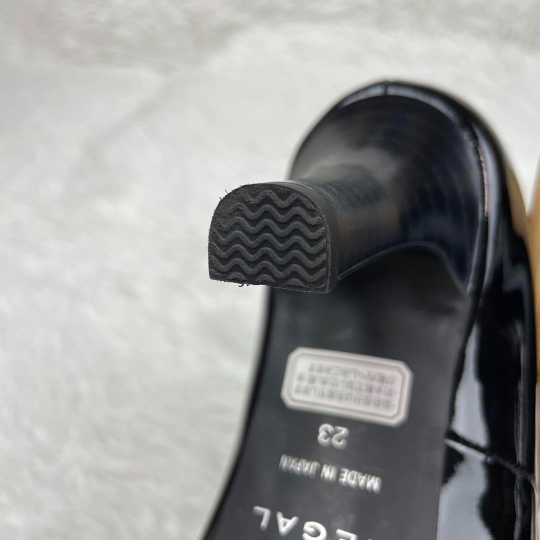 極美品✨リーガル✨ハイヒール✨23cm✨スクエアトゥ✨エナメル✨黒✨冠婚葬祭