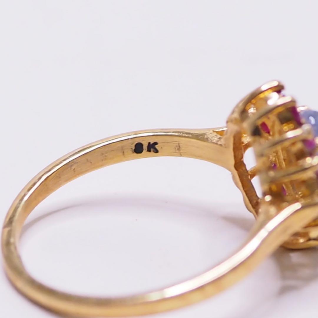 ＊K9gf 取り巻きルビー&タンザナイトリング ruby tanzanite