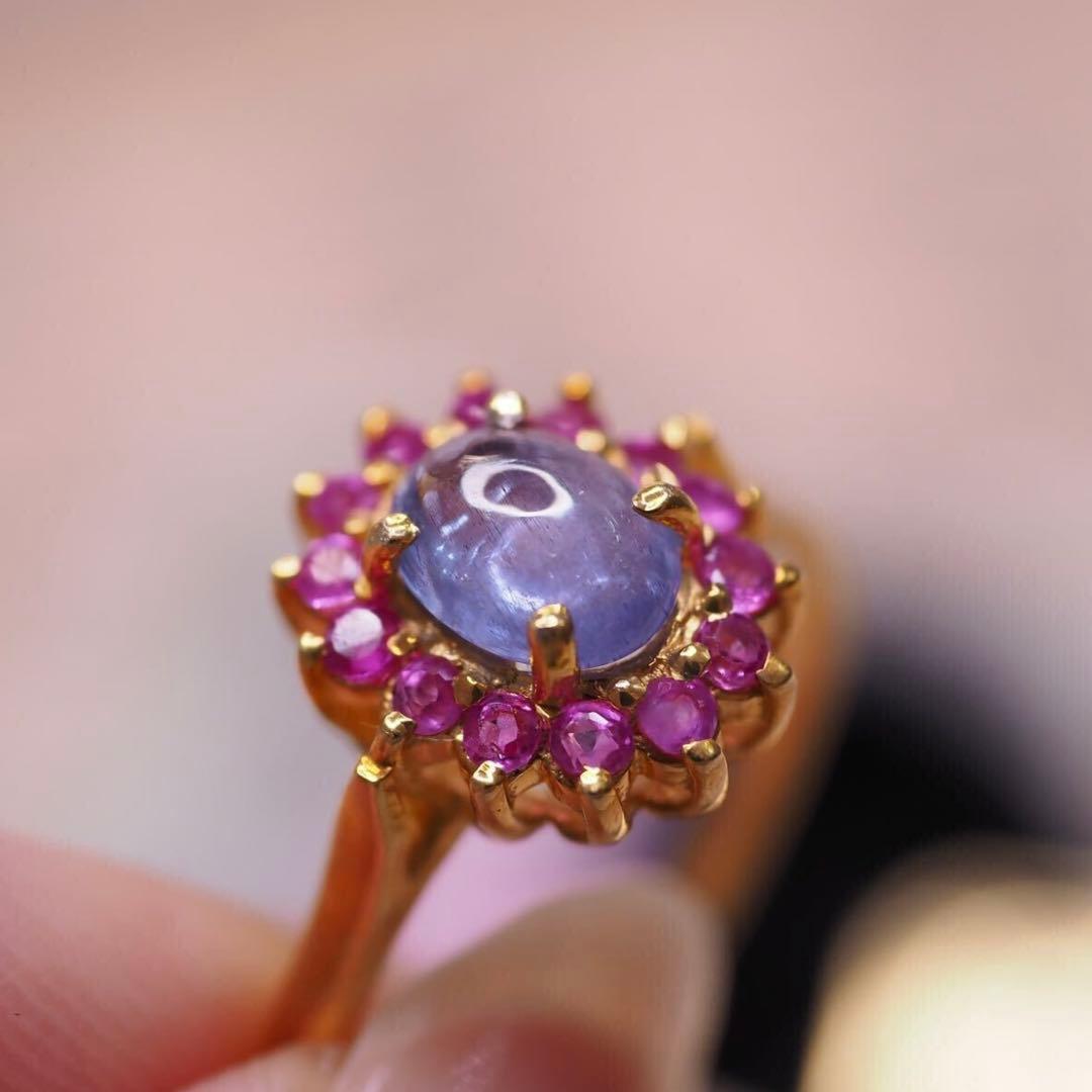 ＊K9gf 取り巻きルビー&タンザナイトリング ruby tanzanite