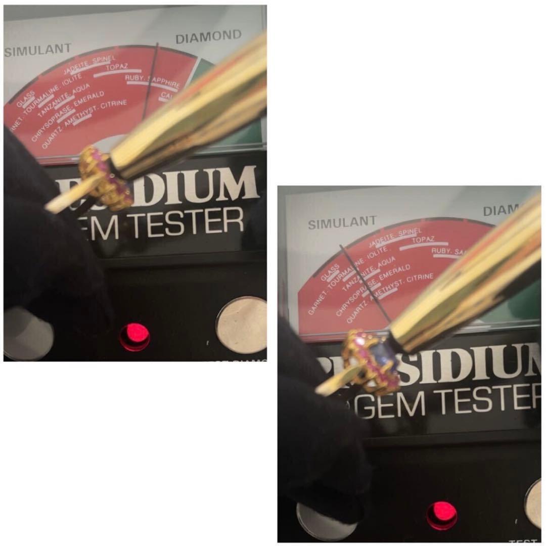 ＊K9gf 取り巻きルビー&タンザナイトリング ruby tanzanite