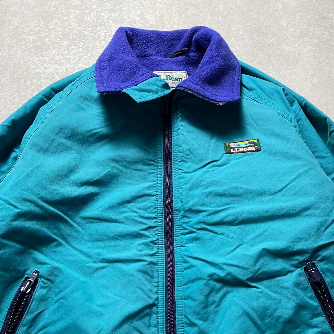 80s L.L.Beanナイロンジャケットグリーンウォームアップシェルドシンチラ