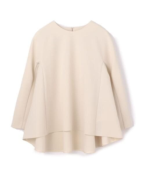 TOMORROWLAND ダブルクロス クルーネックプルオーバー ライトベージュ