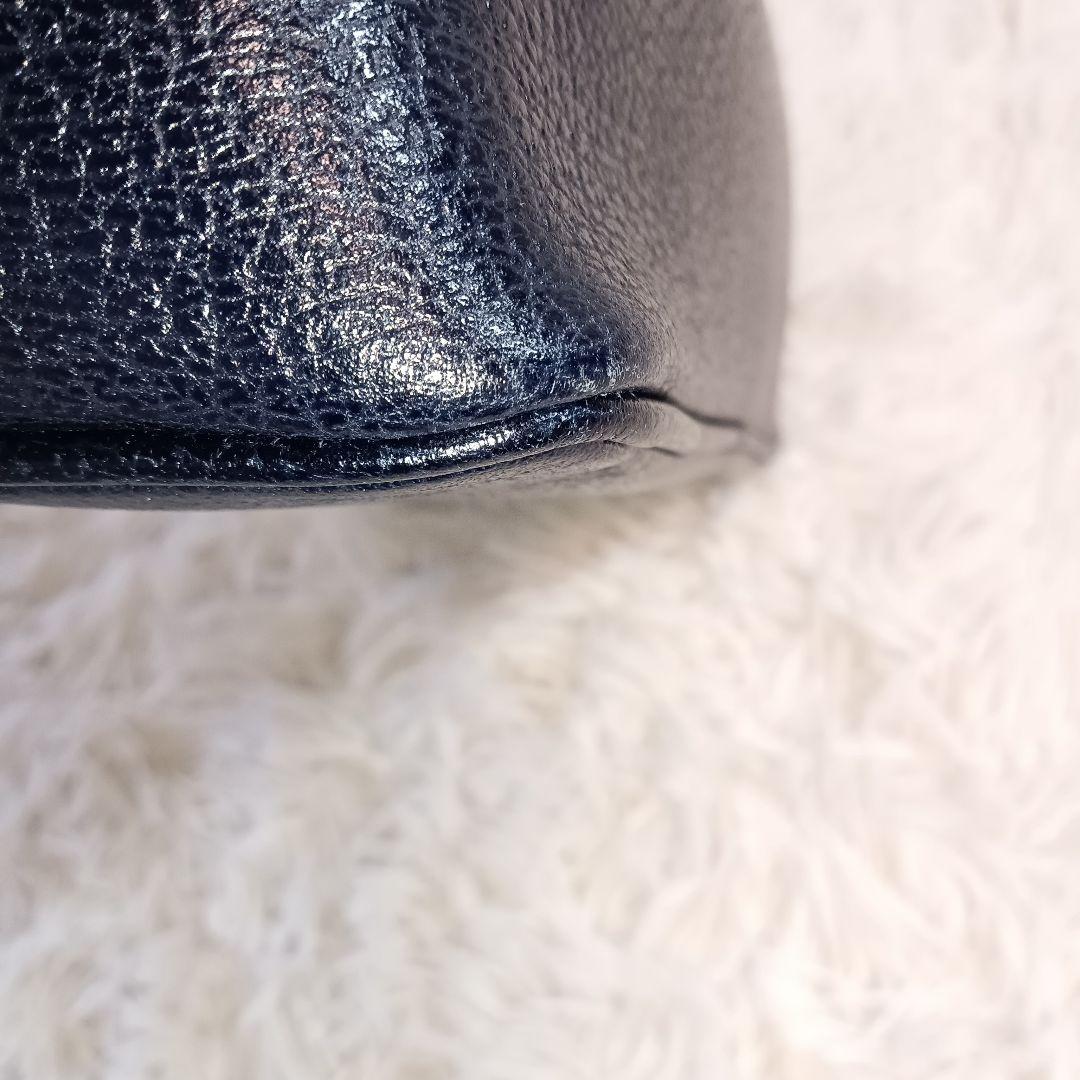 Kitamura キタムラ ハンドバッグ ネイビー　小型