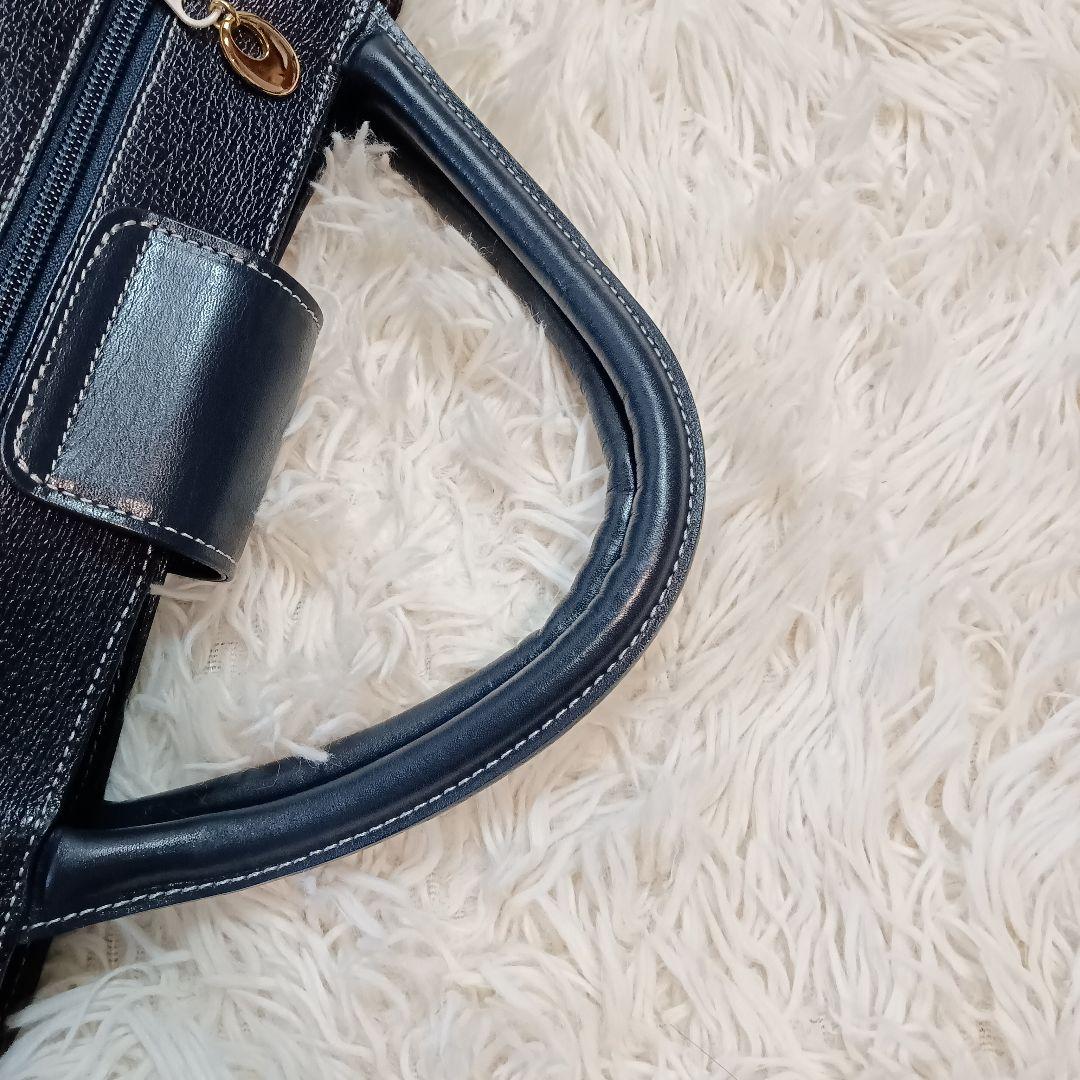 Kitamura キタムラ ハンドバッグ ネイビー　小型