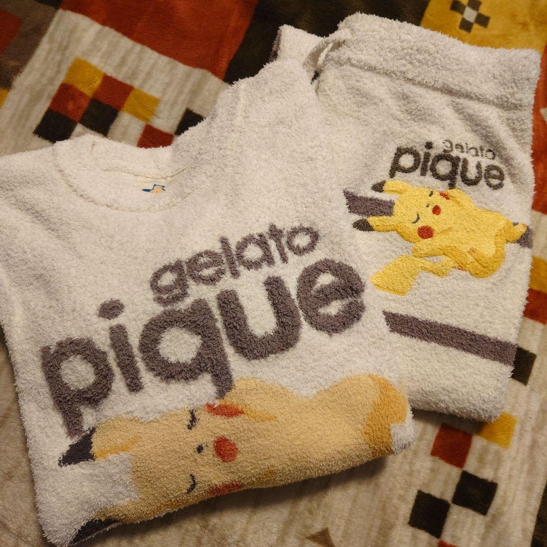 【美品】 ジェラートピケ　ポケモン　ピカチュウ　上下セット