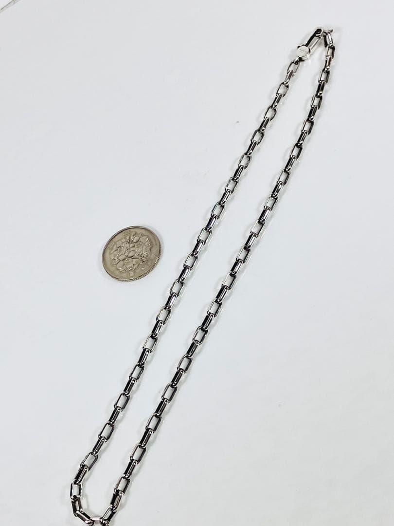 【美品】GUCCI レクタングル チェーン ネックレス 男女兼用　SV925