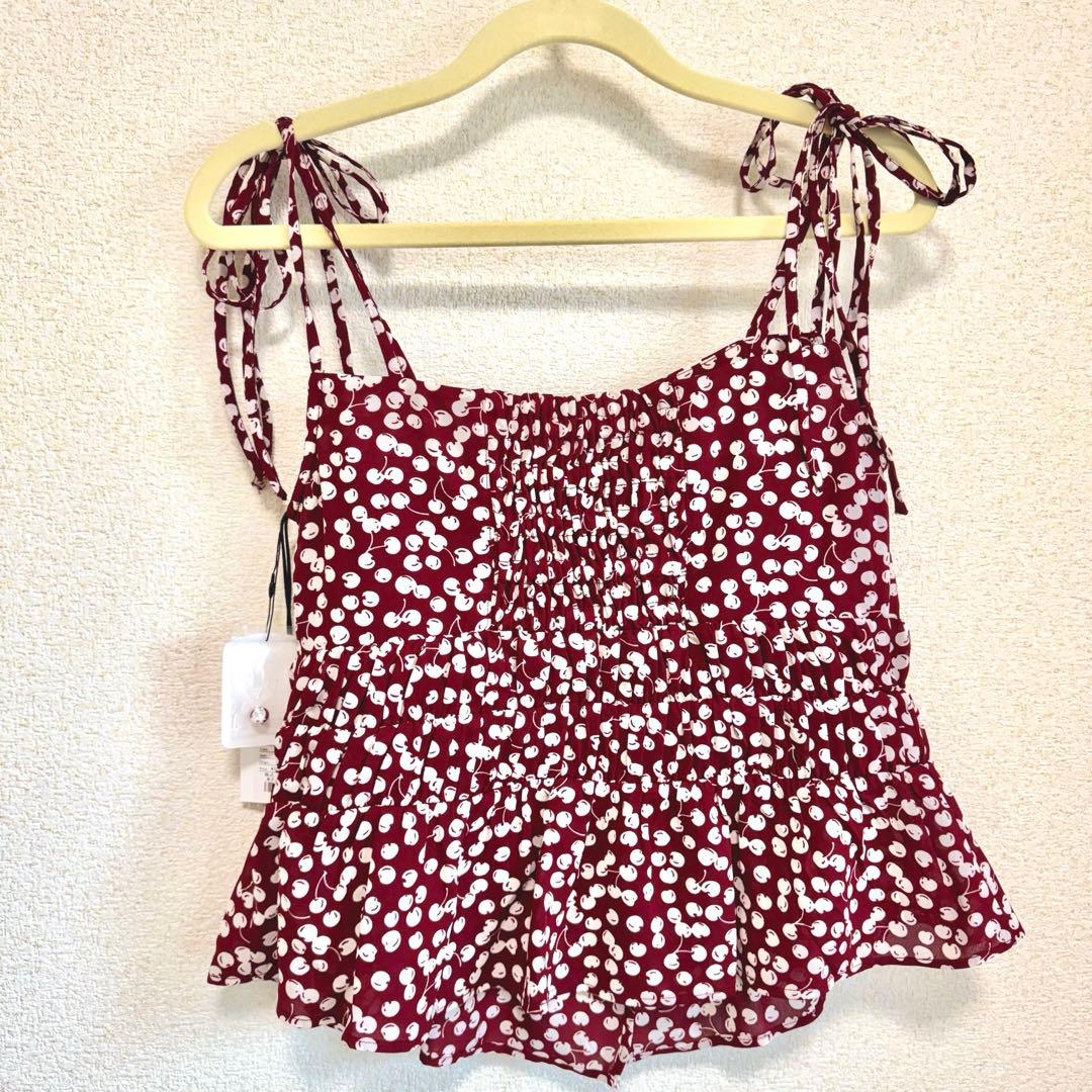 Cherry Pattern Strap Top Sサイズ　新品タグ付　完売品