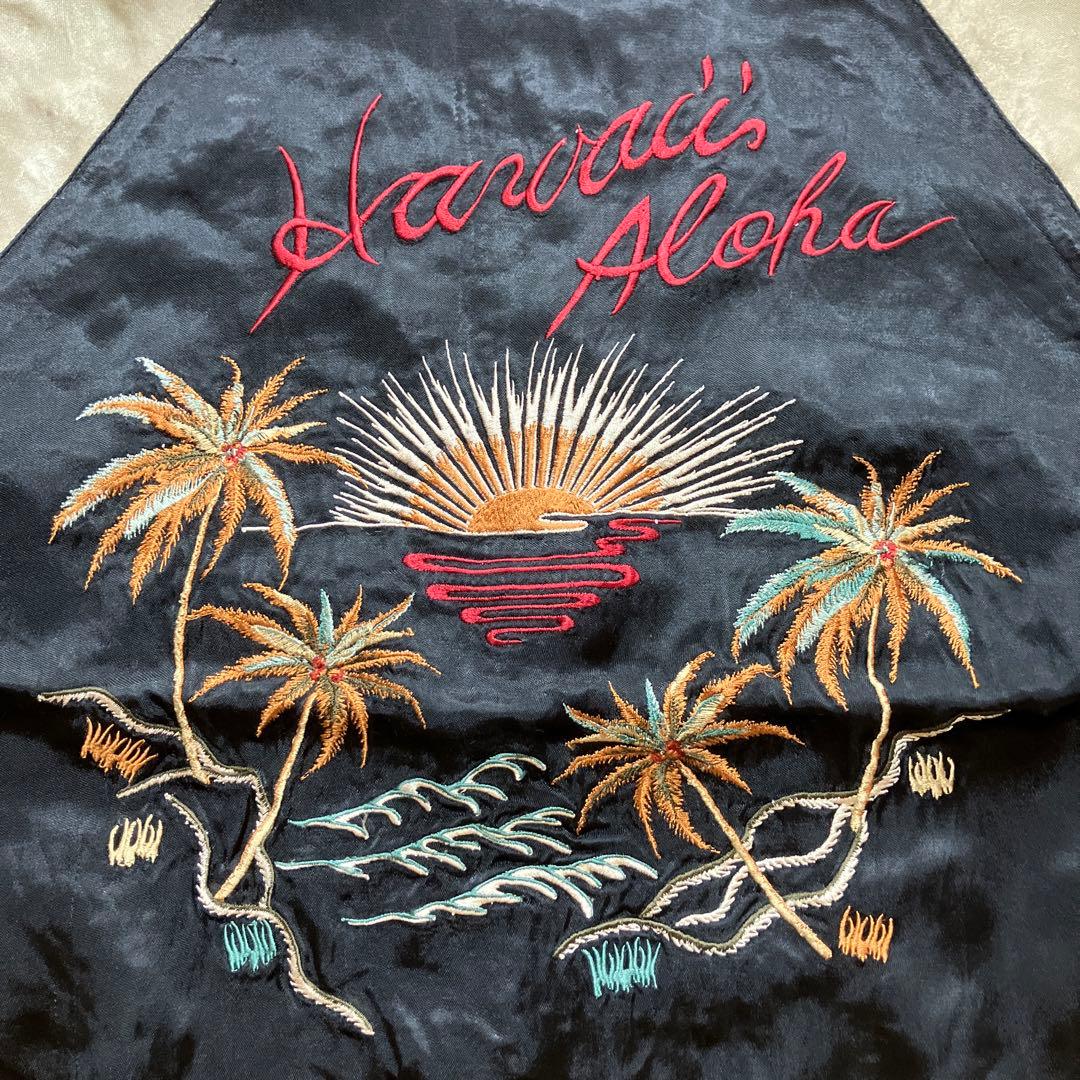 スカジャン　リバーシブル　レーヨン　ハワイ　髑髏　スカル　和柄　龍　竜