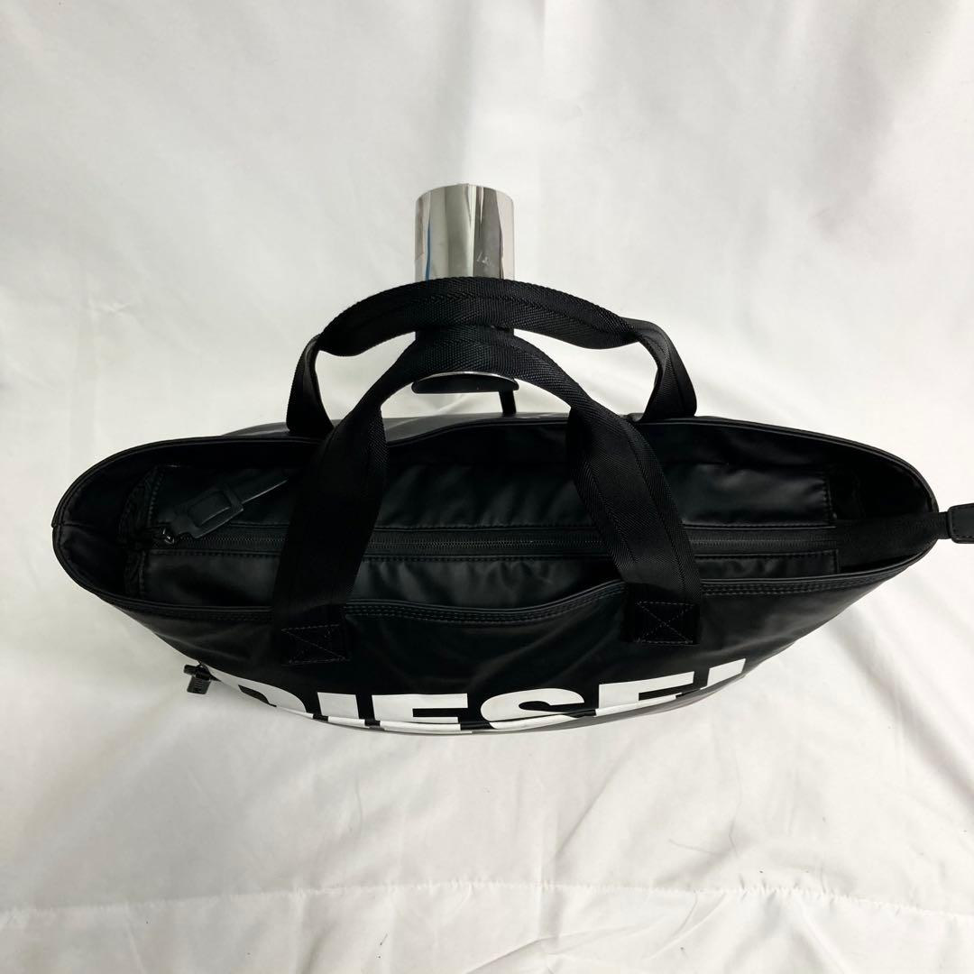 ディーゼル ロゴ トートバッグ ブラック 大容量 多機能 A4可 肩がけ 通勤