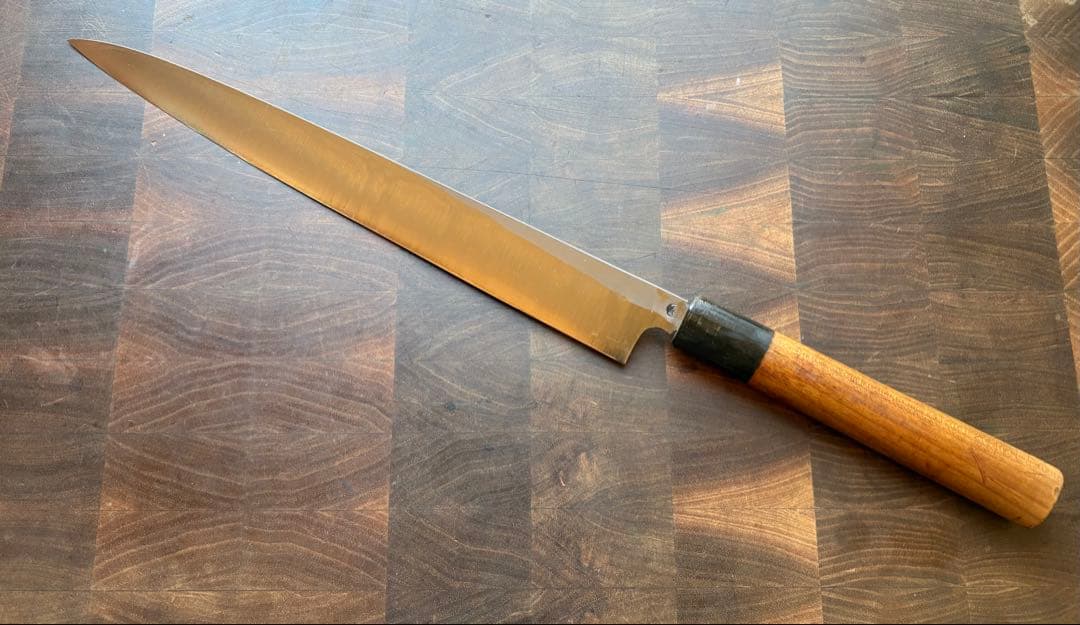 正本　築地　霞　秀　青鋼　柳刃　270mm 9寸　包丁　刺身　和包丁　本職