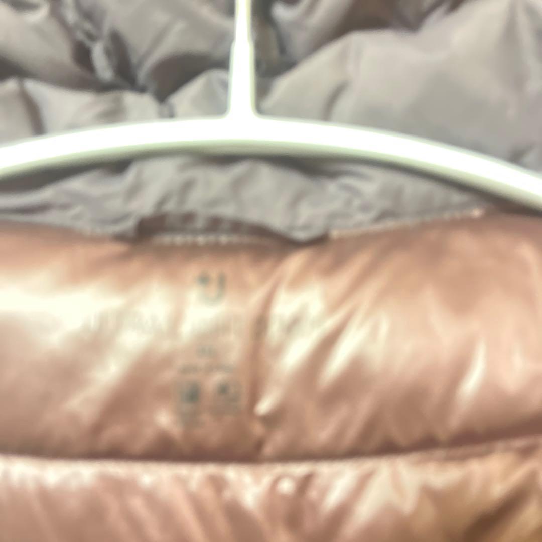 ➕Ｊ　UNIQLOダークブラウンフード付きロングダウンジャケット xxL