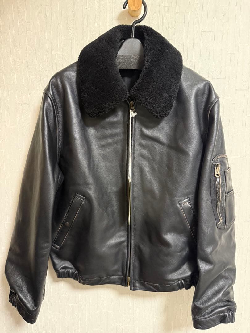【LIDNM】French Pilot Leather Jacket Sサイズ