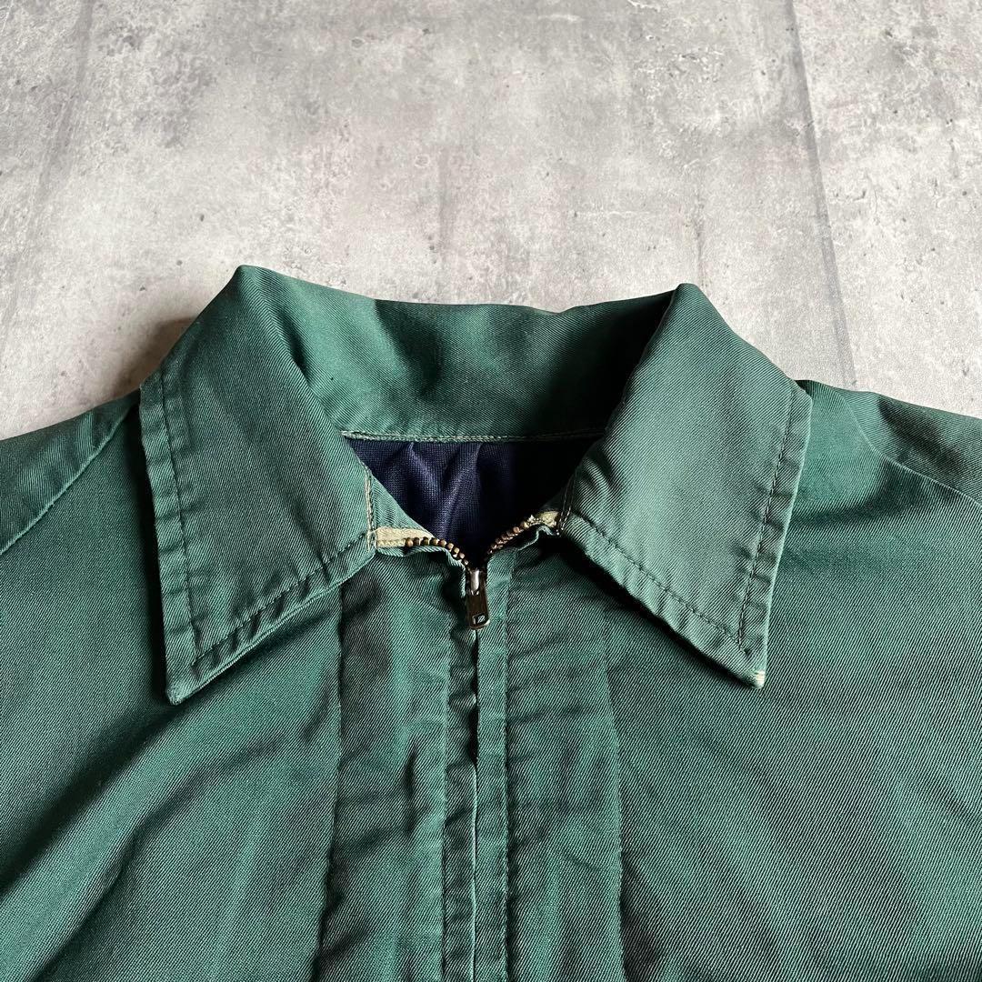【50-60s vintage】コットンギャバ　ワークジャケット　フェード　短丈
