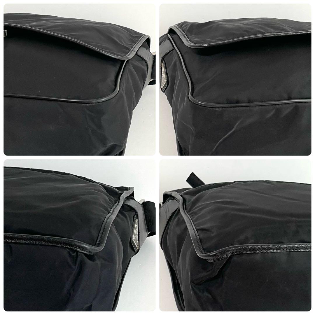 【美品】PRADA プラダ ショルダーバッグ ナイロン×サフィアーノレザー