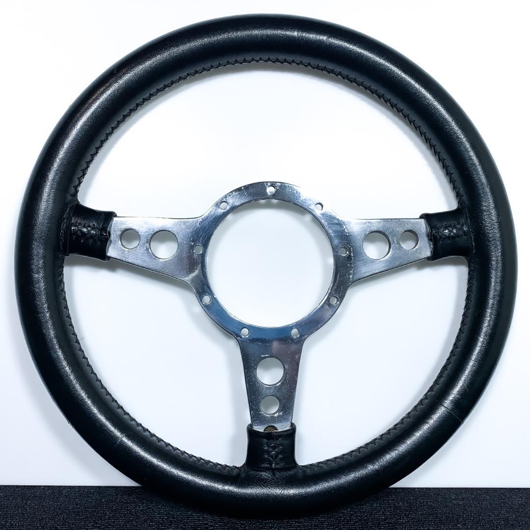 モトリタ ブラックレザー ポリッシュフラット スポーク 34Φ 14インチ 良品