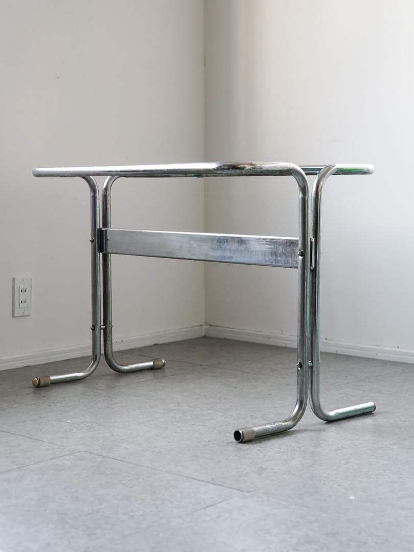 ヴィンテージ　アイアンガラステーブル 什器 ミッドセンチュリーモダン