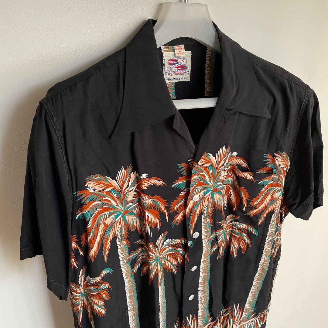 サンサーフ　アロハ　ヤシ柄　DK37252 サイズM