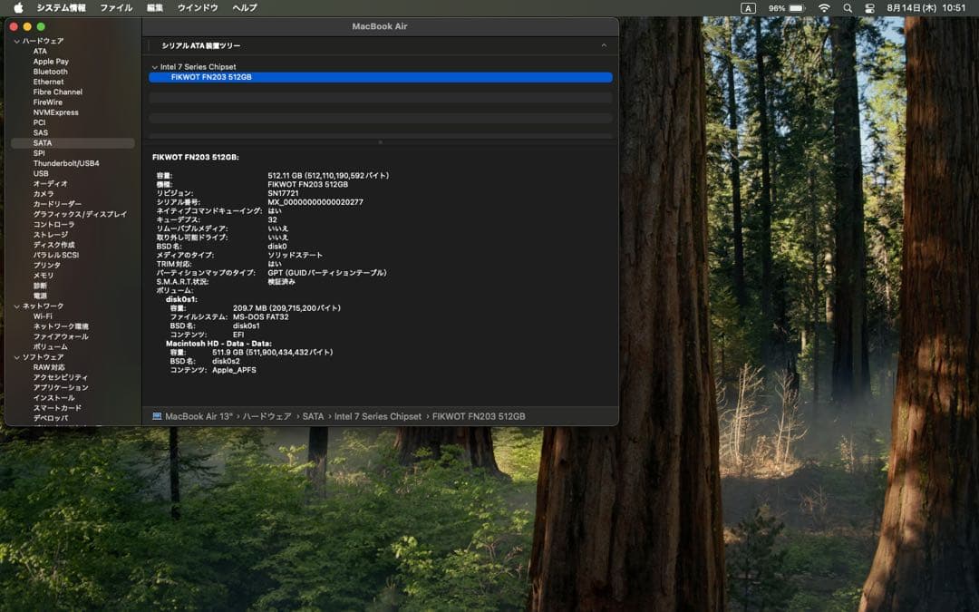[ジャンク]MacBook Air Mid 2012