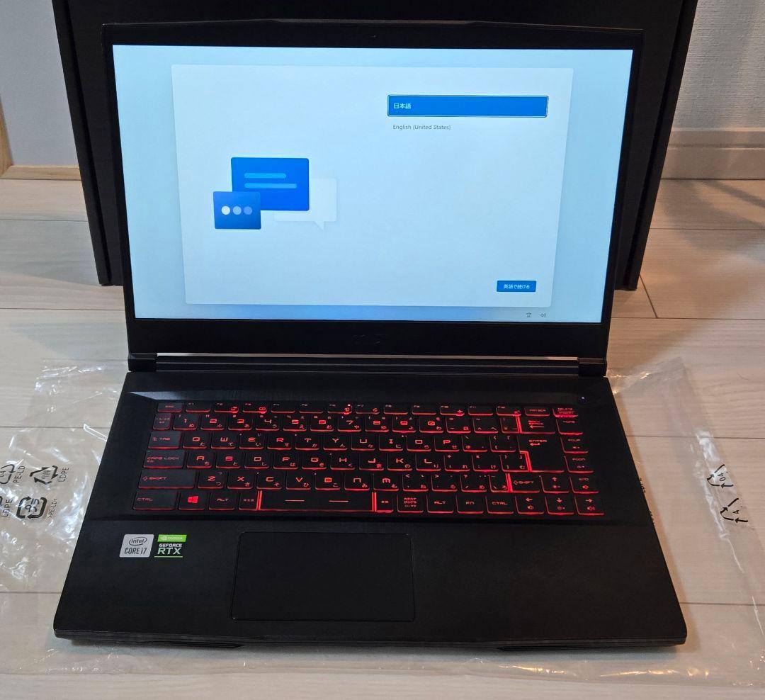 【美品】MSI GF65 Thin 10UE-258JP ゲーミングノートPC