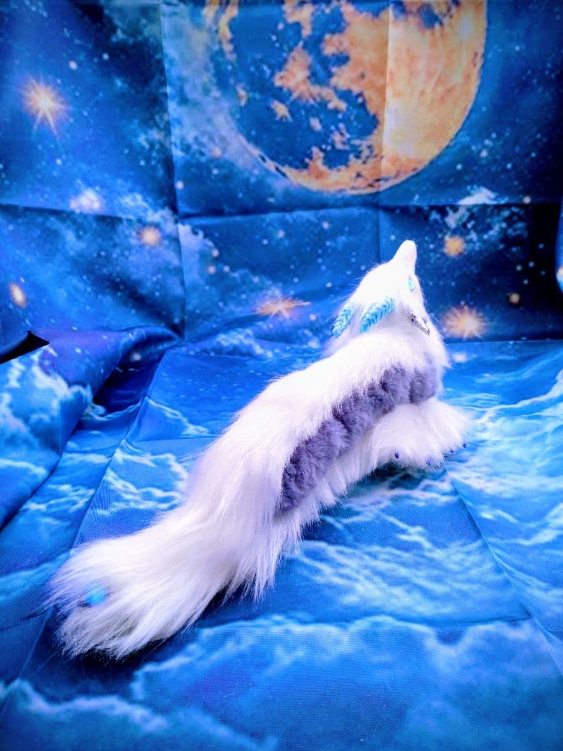 ふわふわな龍DragonドラゴンArtDollハンドメイドぬいぐるみアートドール