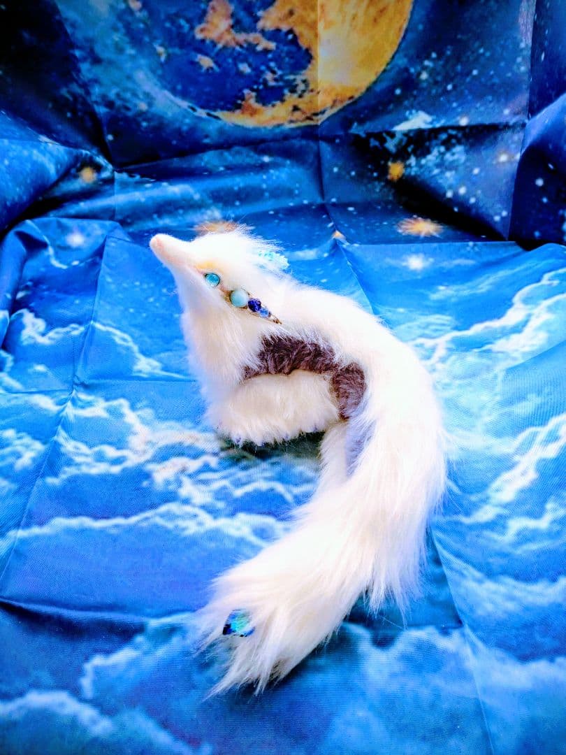 ふわふわな龍DragonドラゴンArtDollハンドメイドぬいぐるみアートドール