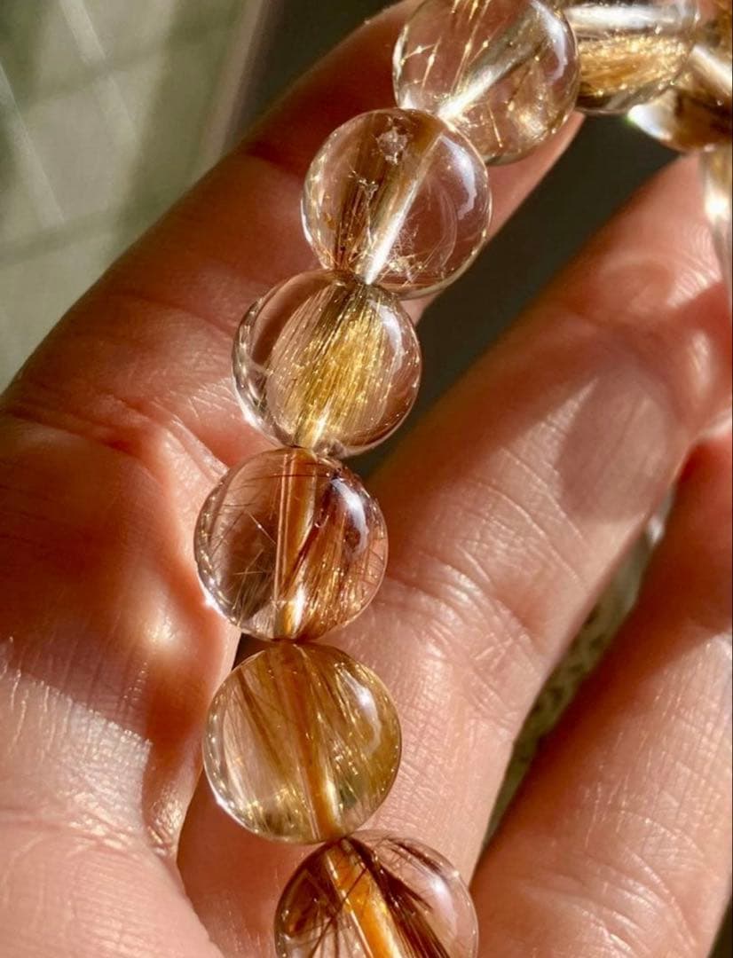 艶、照り、超クリア♪高品質5Aグレード✨タイガールチルクォーツのブレスレット