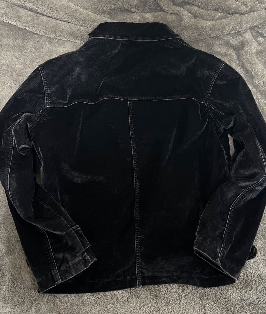 ZARA ベルベットジャケット 黒 Tバック