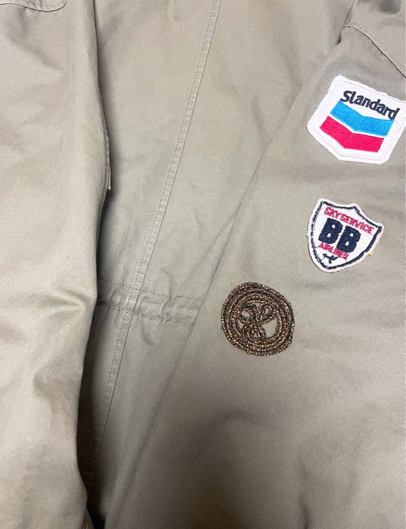 リメイクミリタリージャケット めちゃくちゃ大きいサイズ 個性的フェアリーグランジ