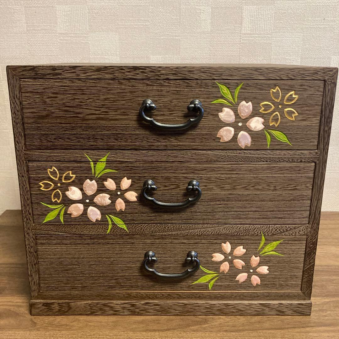 三ツ引き出し 株式会社箱長 桐