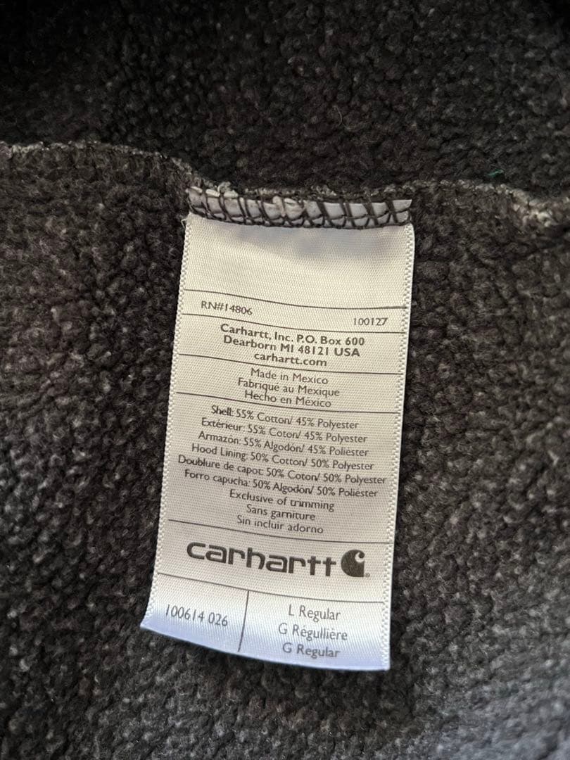 Carhartt カーハート レインディフェンダー　フルジップパーカー ボア L