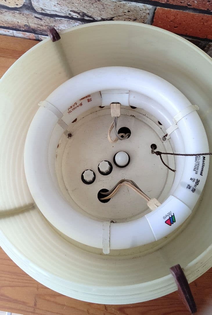 昭和レトロ　照明　シェード　とても古い電気　家紋　大正アンティーク