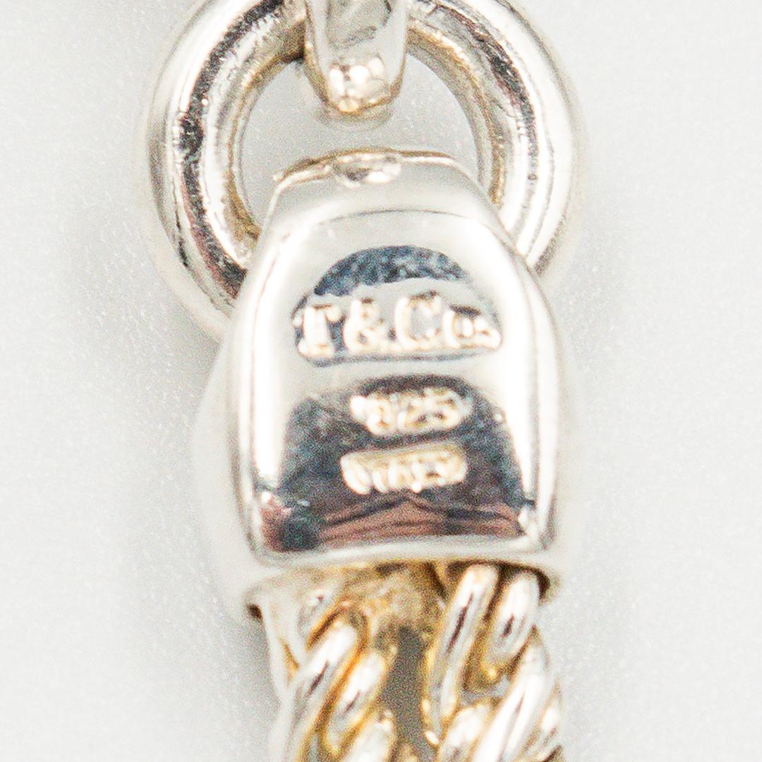 ヴィンテージ ティファニー センターノット ダブルロープ ネックレス シルバー