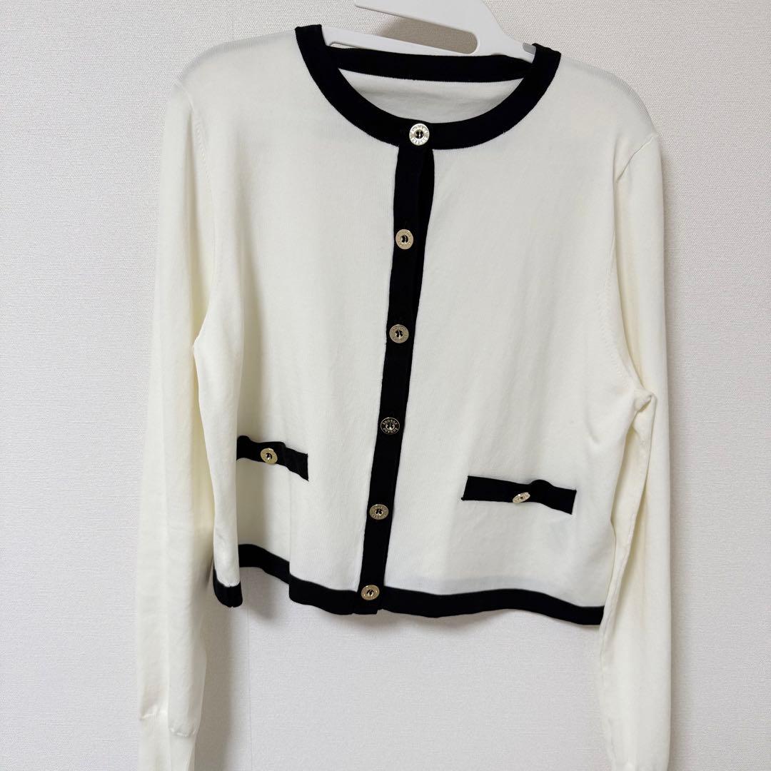 anuans シルクブレンドベーシックニットカーディガン