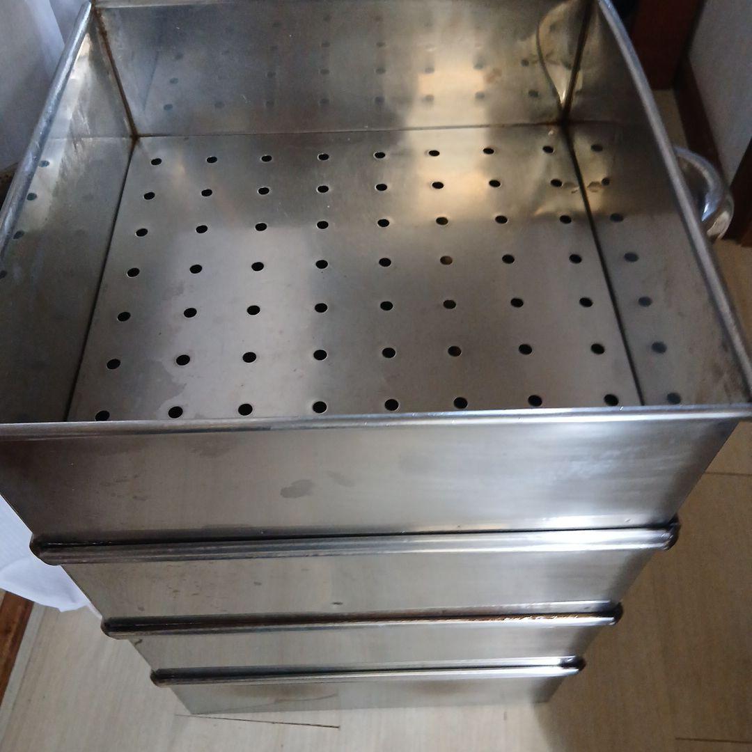 業務用☆角型4段ステンレス蒸し器☆セイロ スチーマー