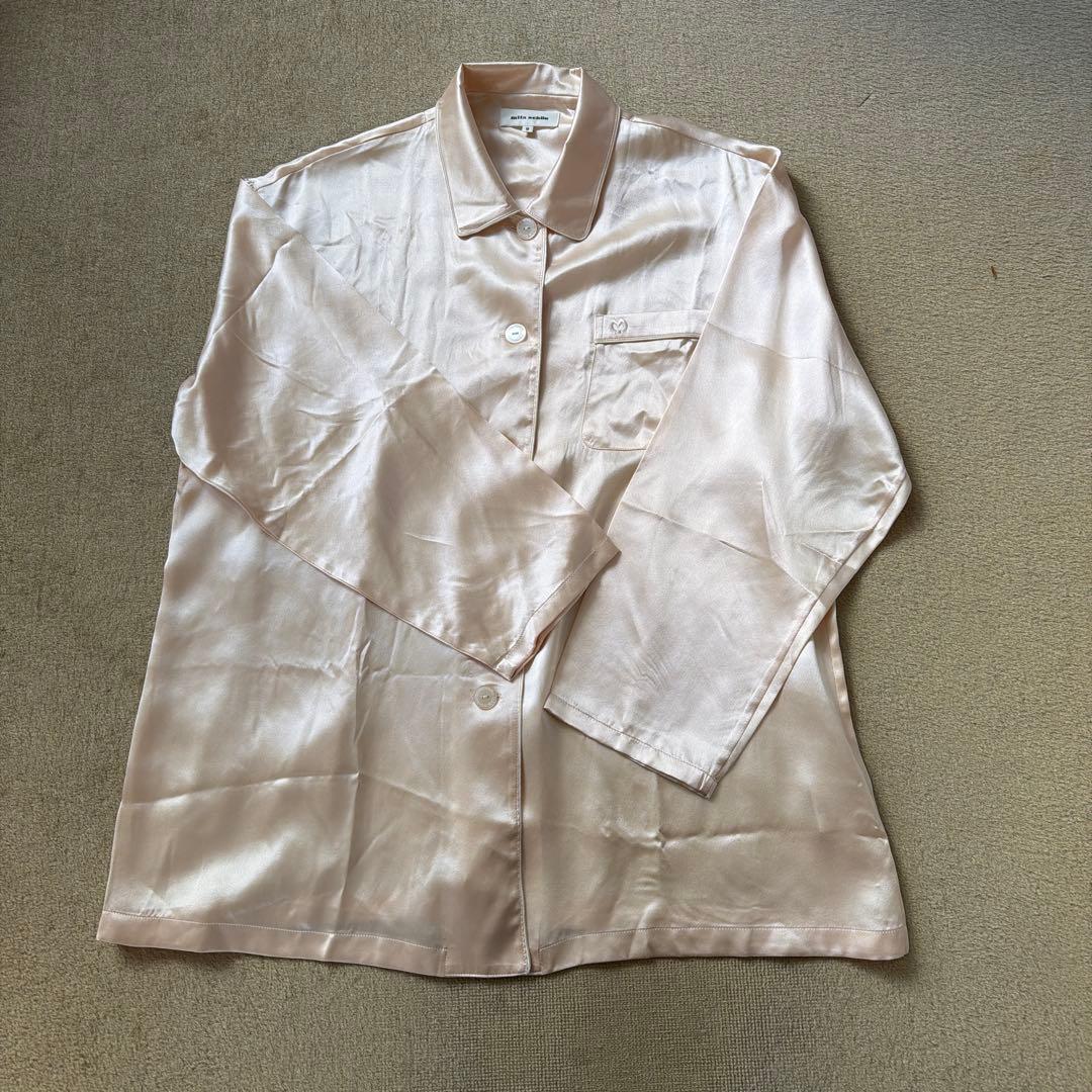 mila schön サーモンピンク シルクサテンパジャマM