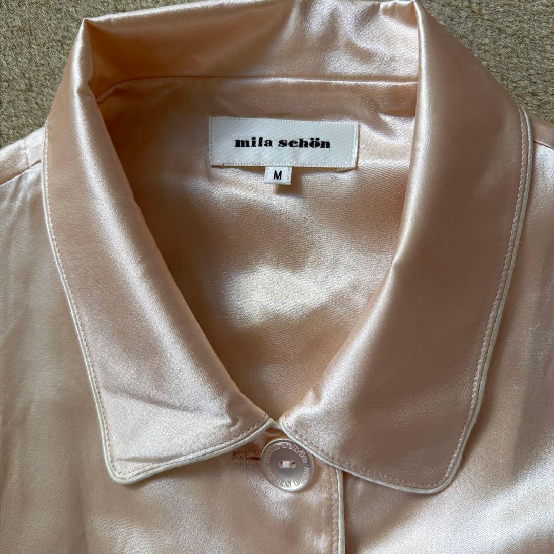 mila schön サーモンピンク シルクサテンパジャマM