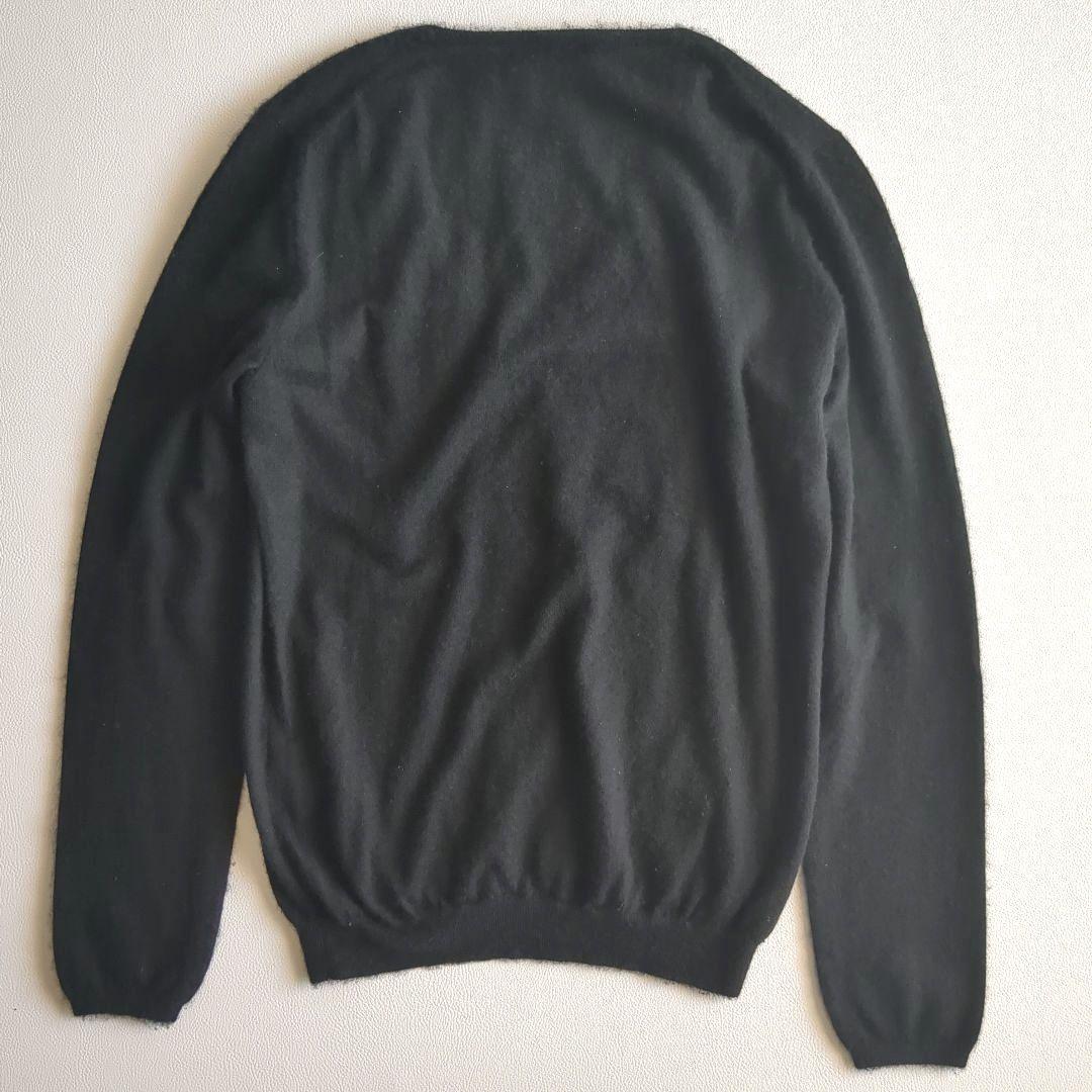 ドゥロワー ニット カシミヤ100% ファー 薄手 Vネック ブラック 2 M