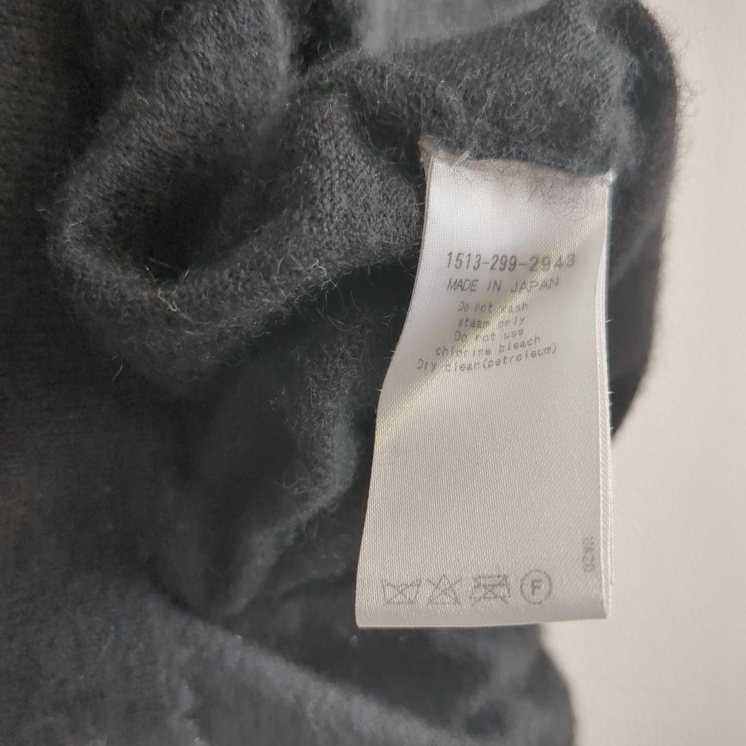 ドゥロワー ニット カシミヤ100% ファー 薄手 Vネック ブラック 2 M