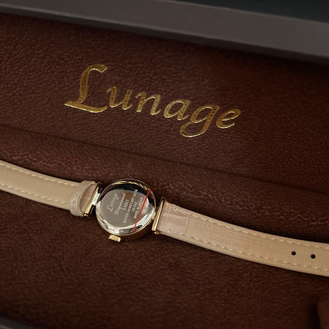 稼働品 ルナージュ　ダイヤモンド0.50CT 腕時計　旭ダイヤモンド　保証書付き